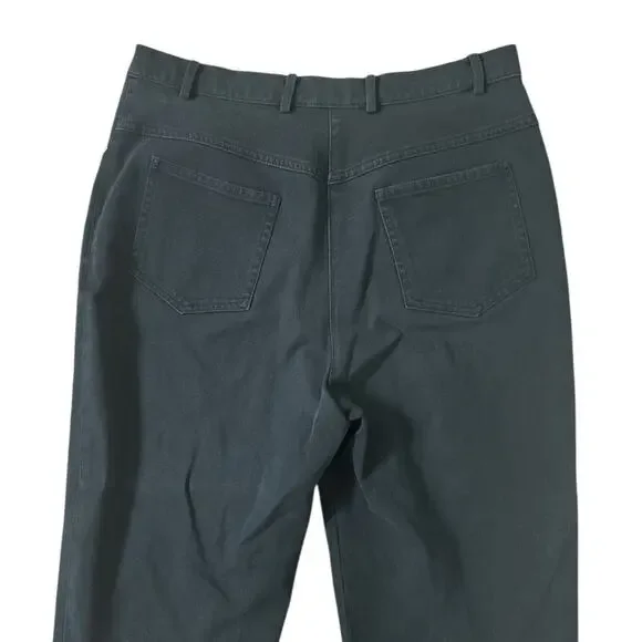 St. John Sport Black Straight Leg Jeans 8 - Picture 6 of 11